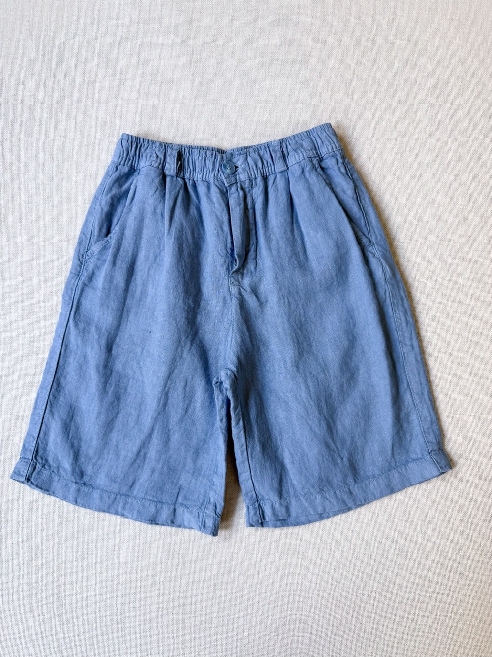 Zara 100% Linen Elastic Waist Shorts